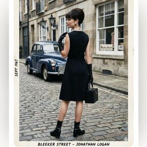 Vintage 60s union little black dress by Bleeker Street Jonathan Logan mod retro